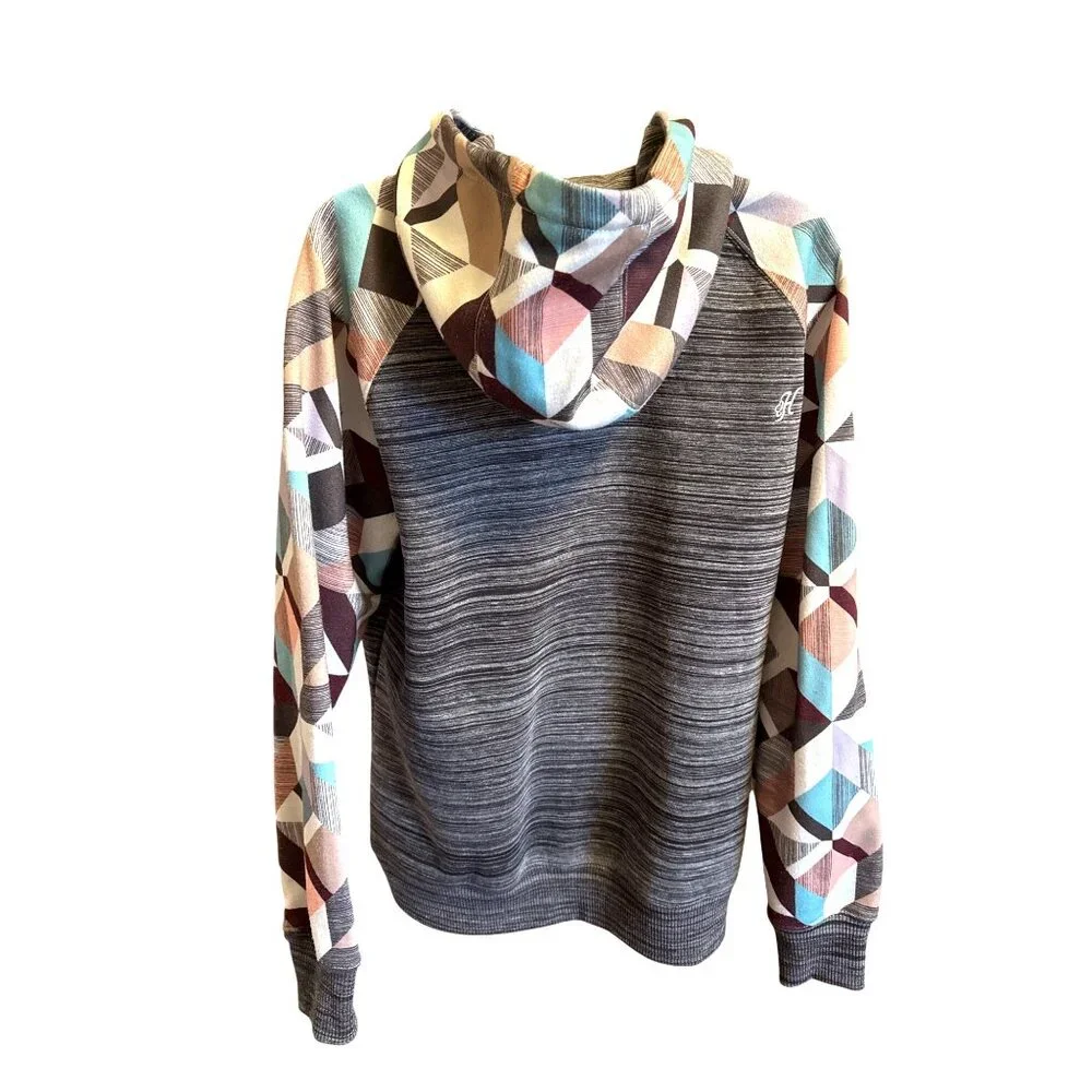 Hooey Western Geometric Hoodie Large Cowboy Rodeo Pullover Sweatshirt Ranch - Picture 2 of 10